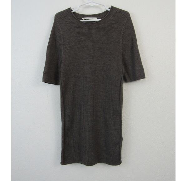 Everlane Small Wool The Sweater Tee in Ultrasoft Merino Heathered Cocoa Gray - Picture 1 of 6